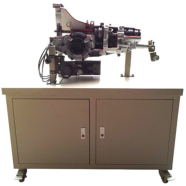 電機驅動手動變速器解剖運行實驗臺,透明擬真車床示教實驗臺